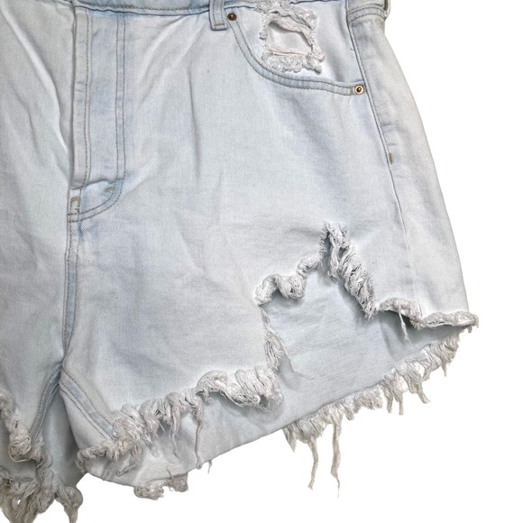 Wild Fable Distressed Jean Shorts Raw Hem Pockets Size 18 - Picture 5 of 8